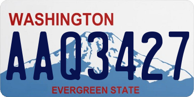 WA license plate AAQ3427