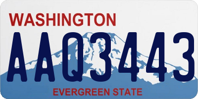 WA license plate AAQ3443