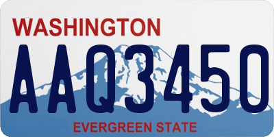 WA license plate AAQ3450