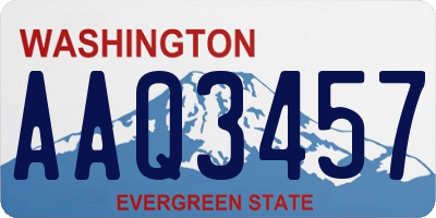 WA license plate AAQ3457