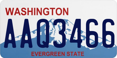WA license plate AAQ3466