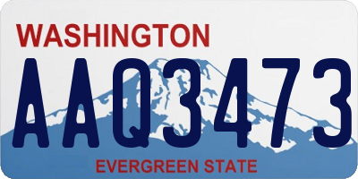 WA license plate AAQ3473