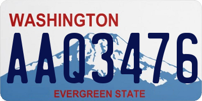 WA license plate AAQ3476