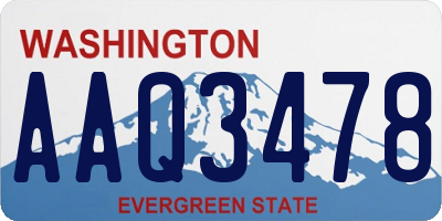 WA license plate AAQ3478