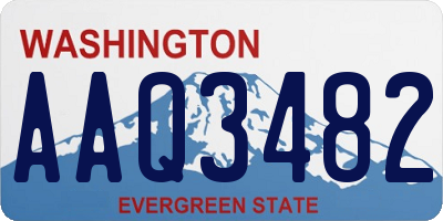 WA license plate AAQ3482