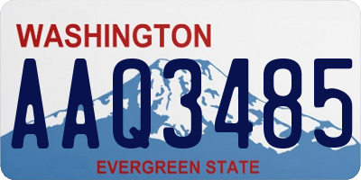WA license plate AAQ3485