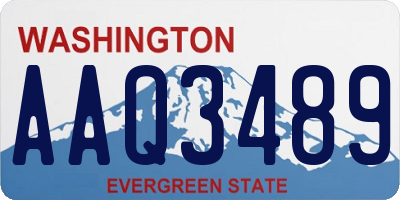 WA license plate AAQ3489