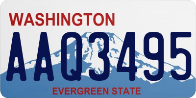 WA license plate AAQ3495