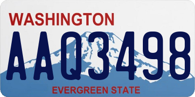 WA license plate AAQ3498
