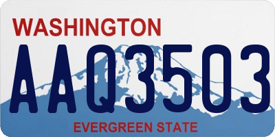 WA license plate AAQ3503
