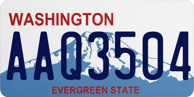 WA license plate AAQ3504