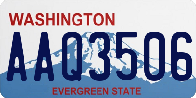 WA license plate AAQ3506