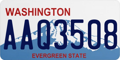 WA license plate AAQ3508