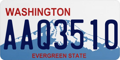 WA license plate AAQ3510
