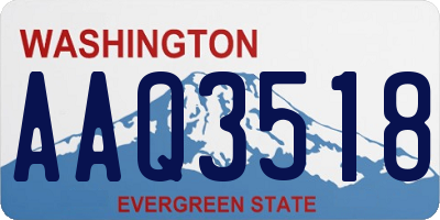 WA license plate AAQ3518