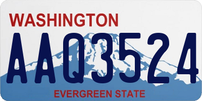 WA license plate AAQ3524