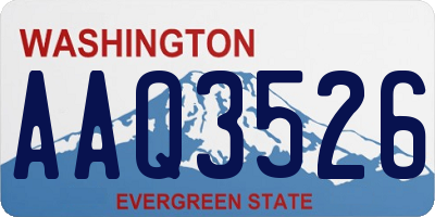 WA license plate AAQ3526