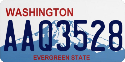 WA license plate AAQ3528