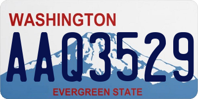 WA license plate AAQ3529