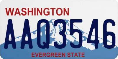 WA license plate AAQ3546