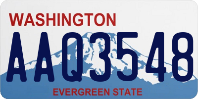WA license plate AAQ3548