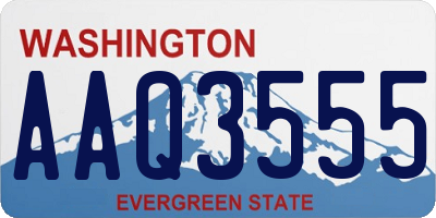 WA license plate AAQ3555