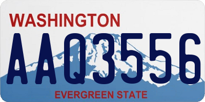 WA license plate AAQ3556
