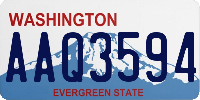 WA license plate AAQ3594