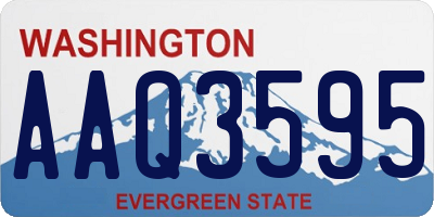 WA license plate AAQ3595