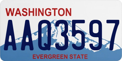 WA license plate AAQ3597