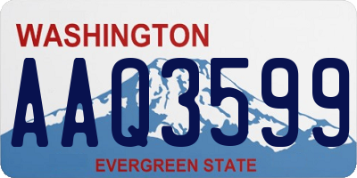 WA license plate AAQ3599