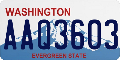 WA license plate AAQ3603
