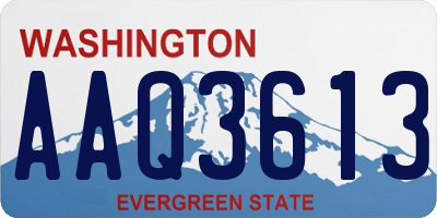 WA license plate AAQ3613