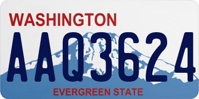 WA license plate AAQ3624
