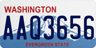 WA license plate AAQ3656
