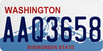 WA license plate AAQ3658