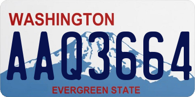 WA license plate AAQ3664