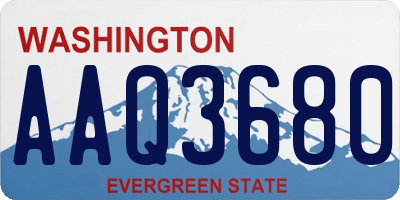 WA license plate AAQ3680