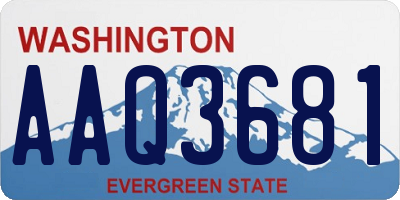 WA license plate AAQ3681