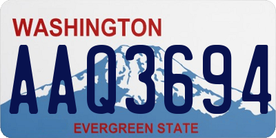 WA license plate AAQ3694