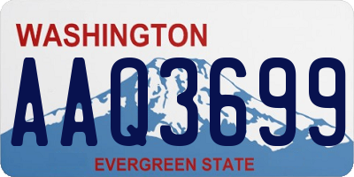 WA license plate AAQ3699