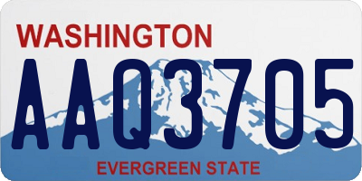 WA license plate AAQ3705
