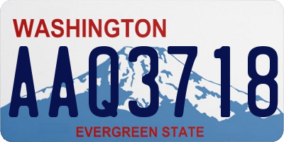 WA license plate AAQ3718