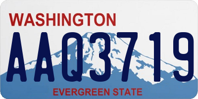 WA license plate AAQ3719