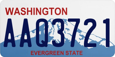WA license plate AAQ3721