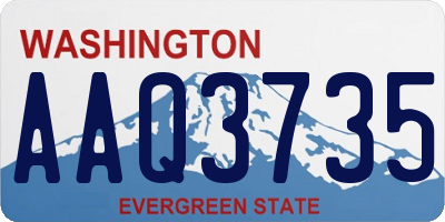 WA license plate AAQ3735