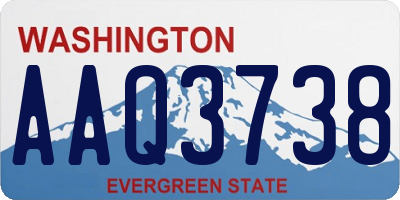 WA license plate AAQ3738