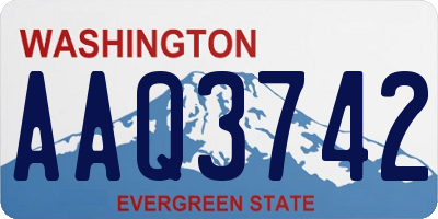 WA license plate AAQ3742
