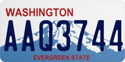 WA license plate AAQ3744