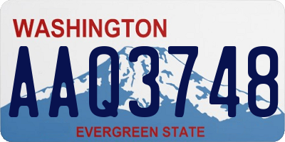 WA license plate AAQ3748